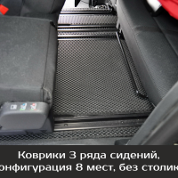 Автомобильные коврики EVA на Opel Zafira Life 8 мест, не Long (2019-2025) 