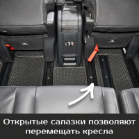 Автомобильные коврики EVA на Opel Zafira Life 7 мест Long (2019-2025) 
