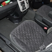 Двухслойные коврики EVA на Toyota Noah-Voxy II пр.руль (2007-2015) 2 ряд - без прохода