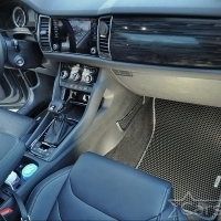 Двухслойные коврики EVA на Skoda Kodiaq I 3 ряда (2016->)